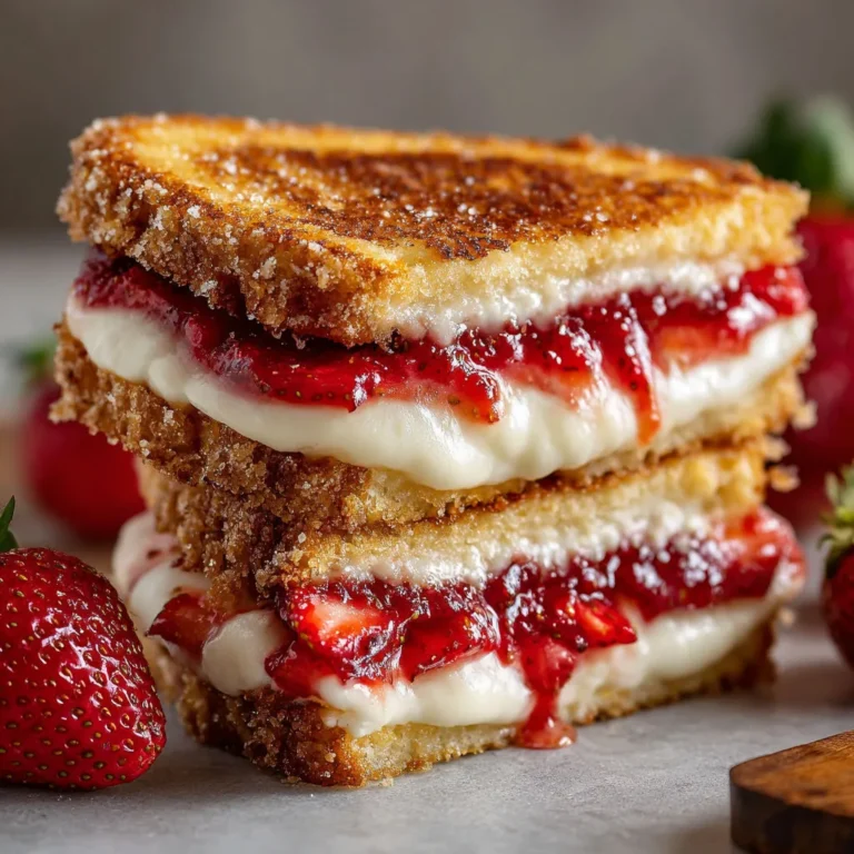 Crispy Strawberry Cheesecake Panini