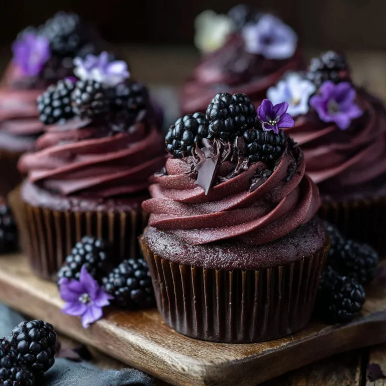 Decadent Blackberry Chocolate Cupcakes Recipe