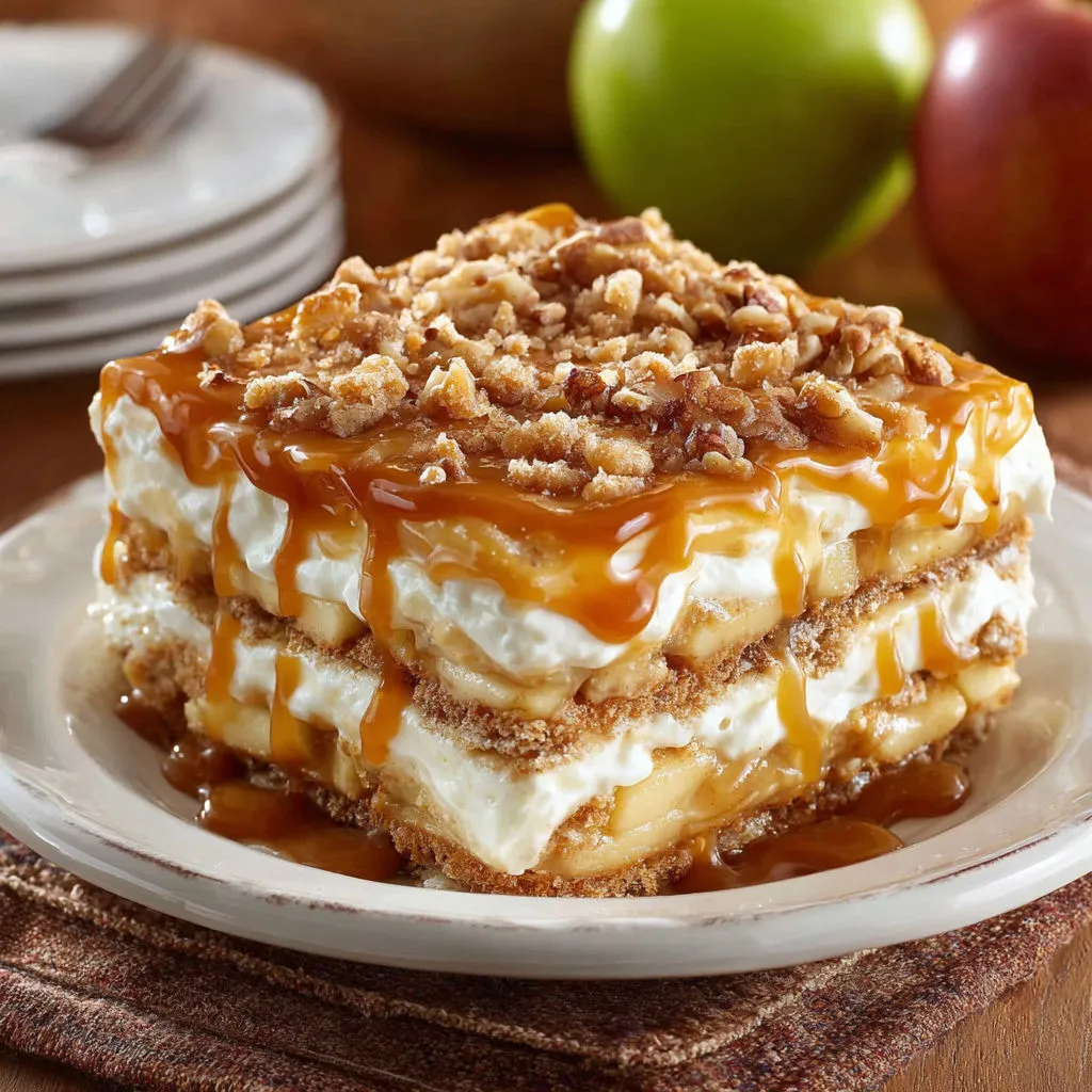 Decadent Caramel Apple Eclair Cake Recipe