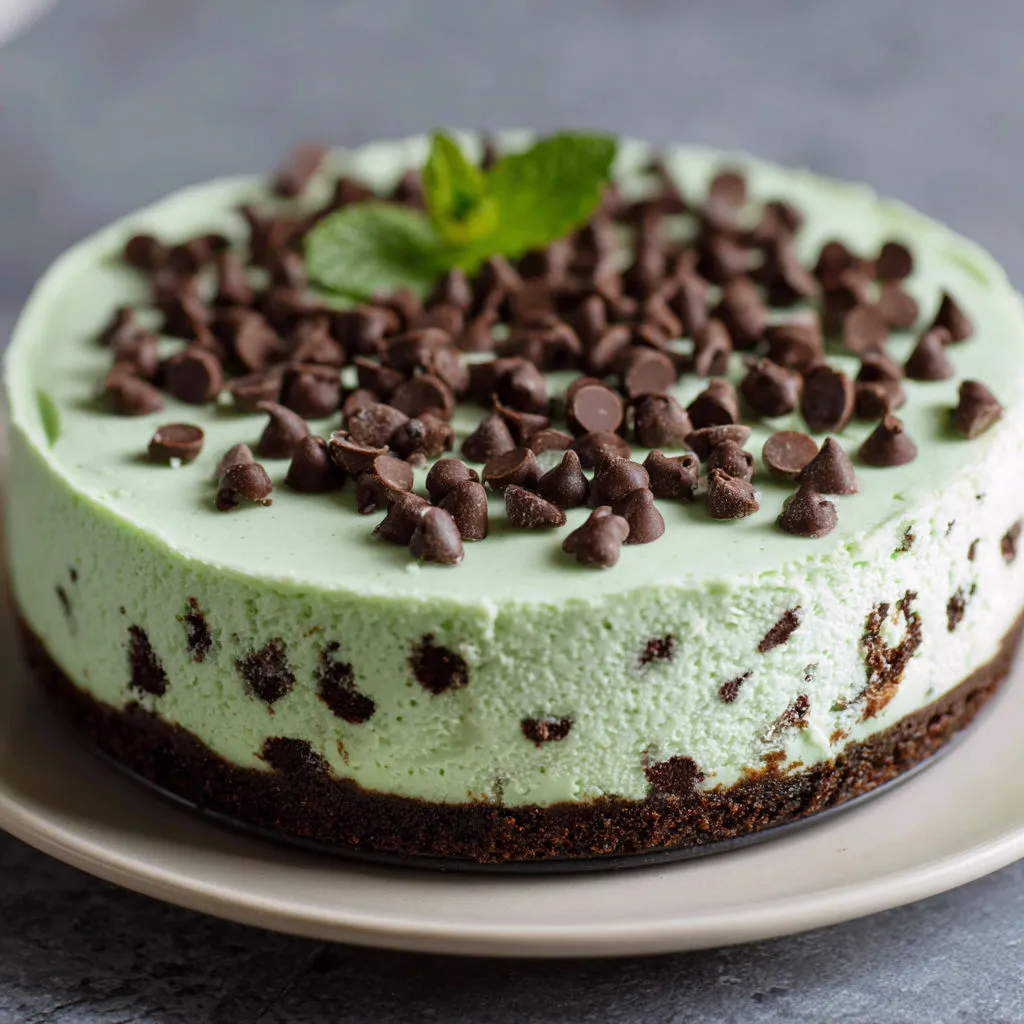 Decadent Mint Chocolate Chip Cheesecake Recipe
