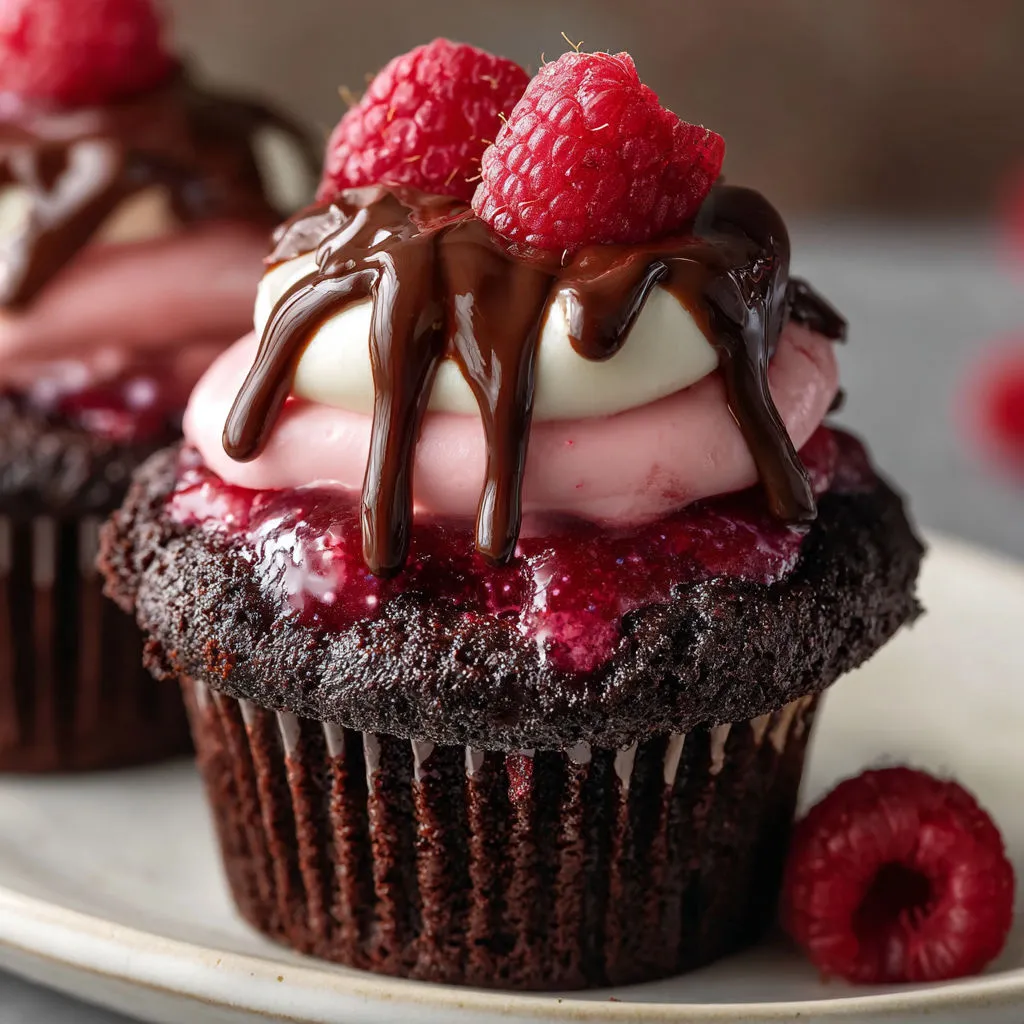 Decadent Raspberry Chocolate Cupcakes Recipe