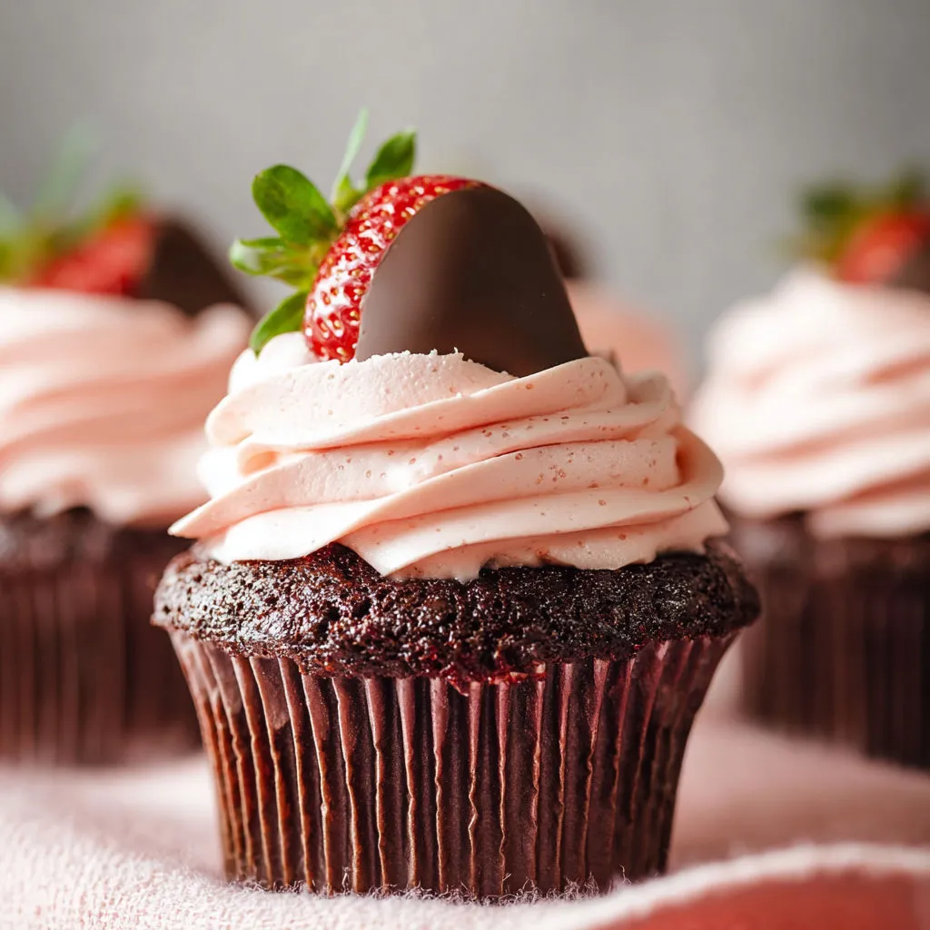 Decadent Strawberry Chocolate Cupcakes Recipe