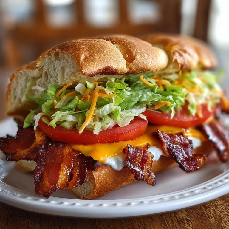 Delicious BBQ Bacon Ranch BLT Sandwich