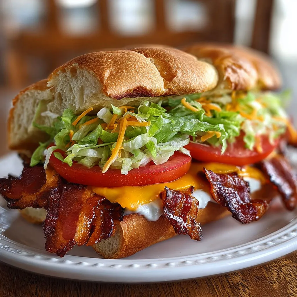 Delicious BBQ Bacon Ranch BLT Sandwich