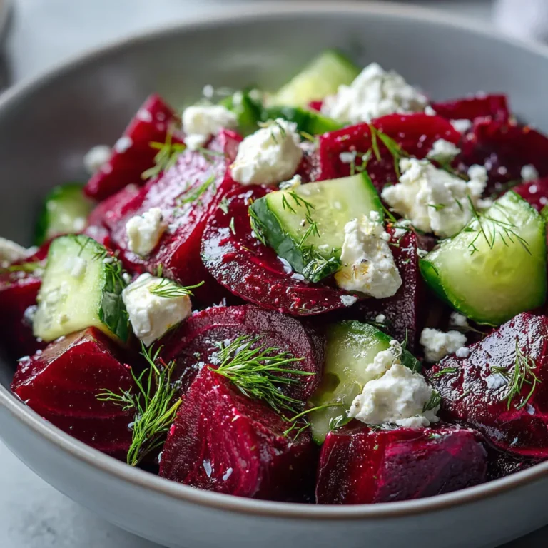 Delicious Beet Feta Cucumber Salad