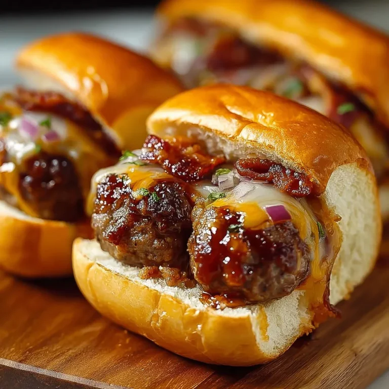 Delicious Bourbon BBQ Bacon Cheeseburger Subs