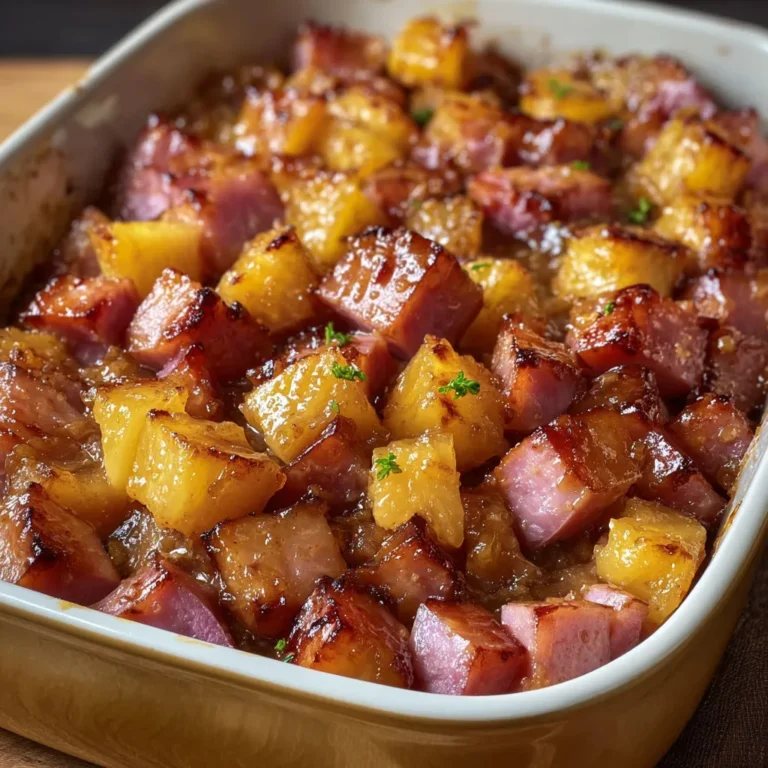 Delicious Brown Sugar Pineapple Ham Bake