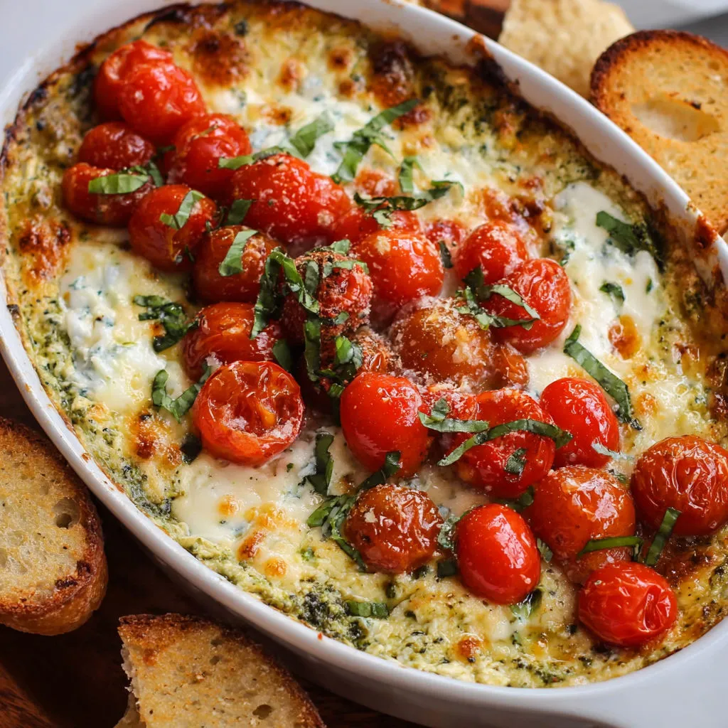 Delicious Caprese Tomato Cheese Dip