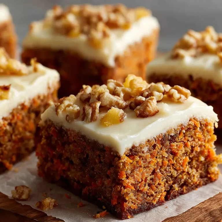 Delicious Carrot Cake Bars with Cream Cheese Frosting