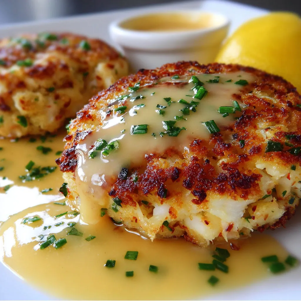 Delicious Cheddar Bay Crab Cakes with Lemon