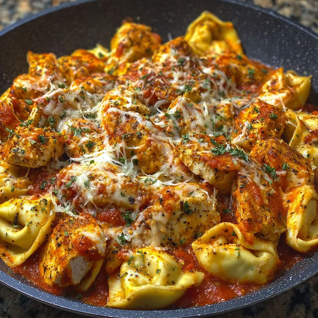 Delicious Cheesy Chicken Parmesan Tortellini Recipe