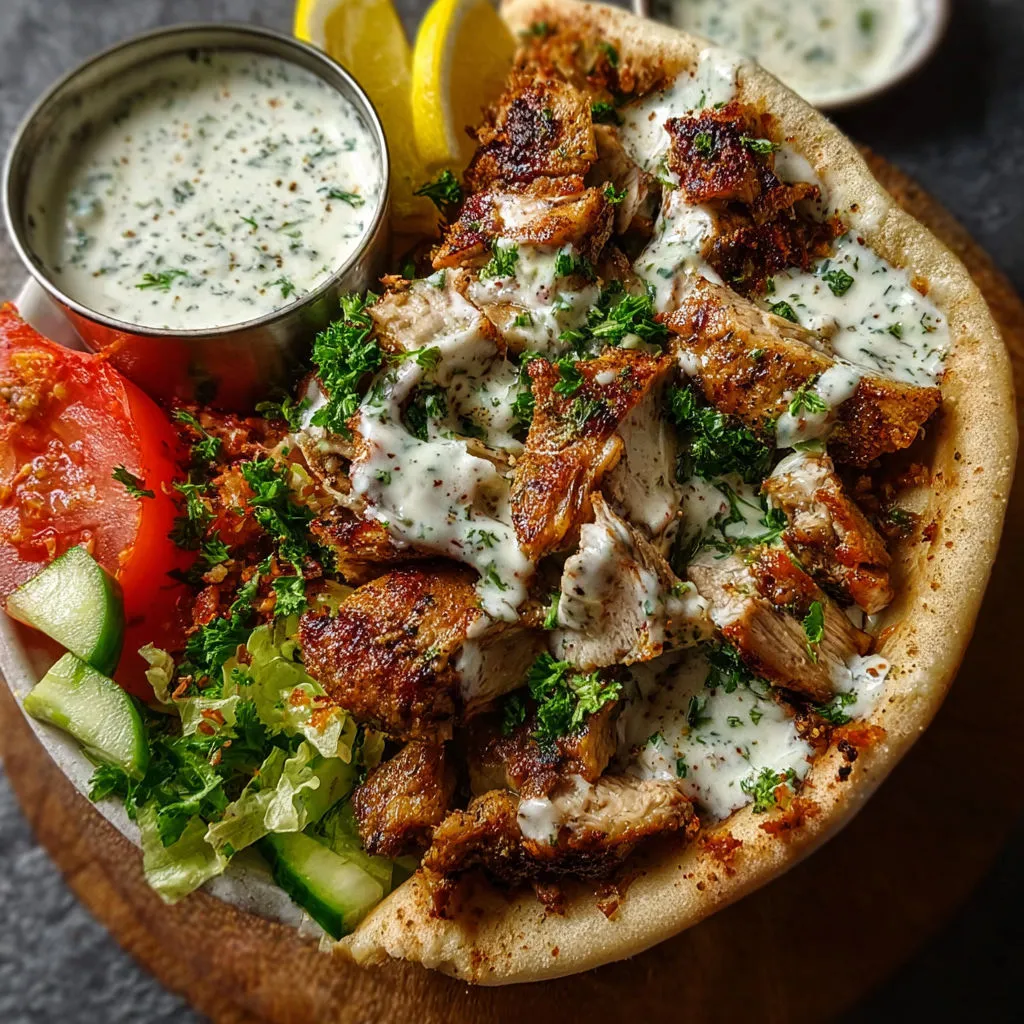 Delicious Chicken Shawarma Recipe with Garlic Sauce