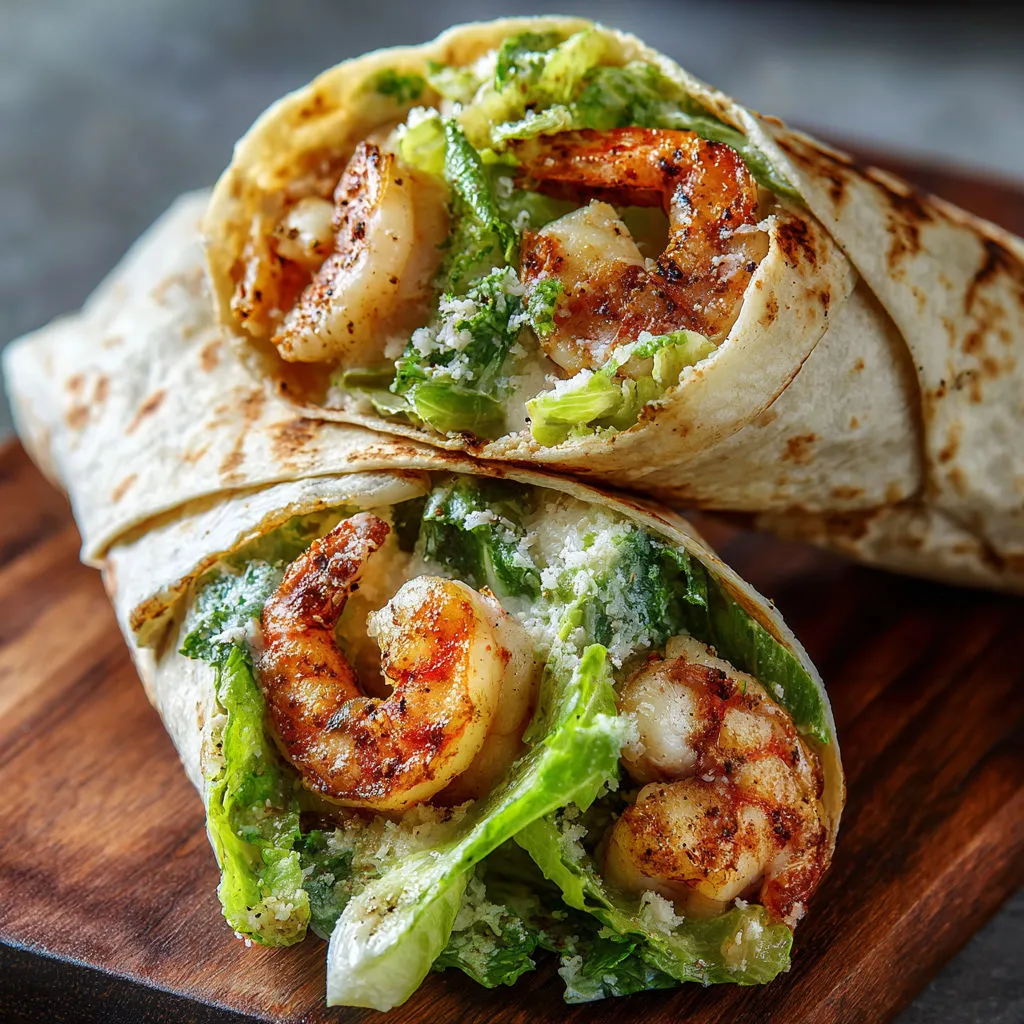 Delicious Grilled Shrimp Caesar Wrap Recipe