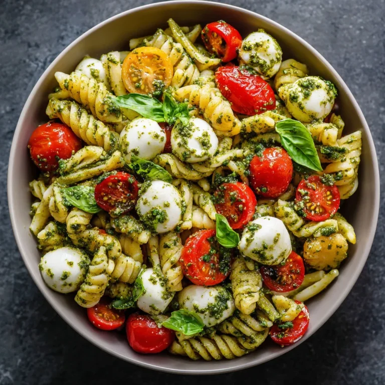 Delicious Pesto Caprese Pasta Salad Recipe