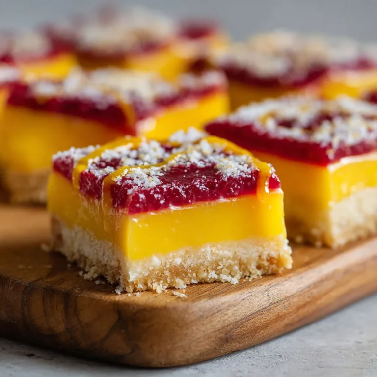 Delicious Raspberry Mango Shortbread Bars Recipe