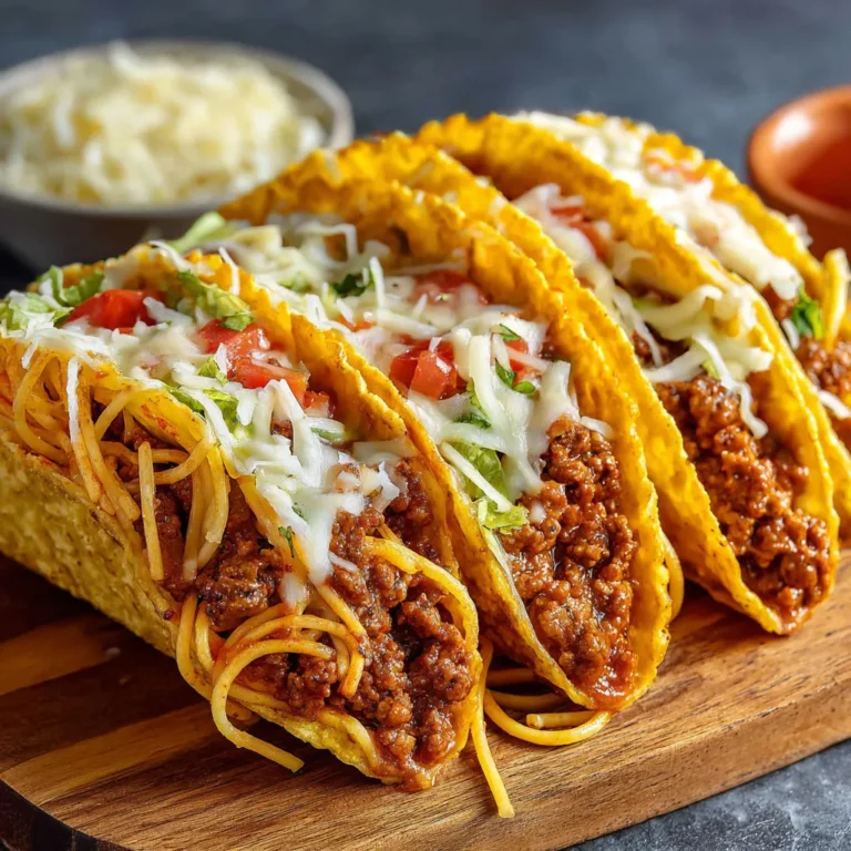 Delicious Spaghetti Tacos with Ground Beef