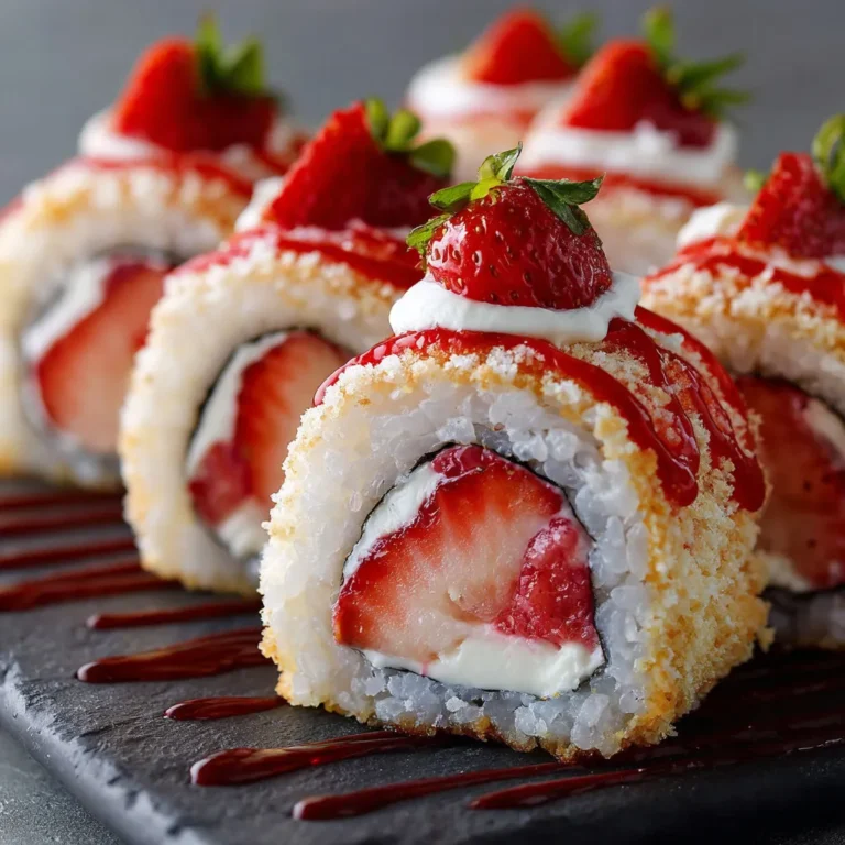 Delicious Strawberry Shortcake Sushi - Easy Recipe!