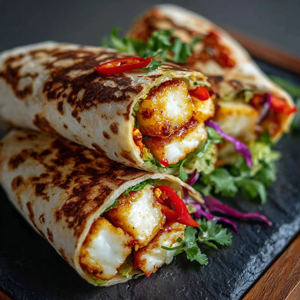Delicious Sweet Chili Halloumi Wrap Recipe