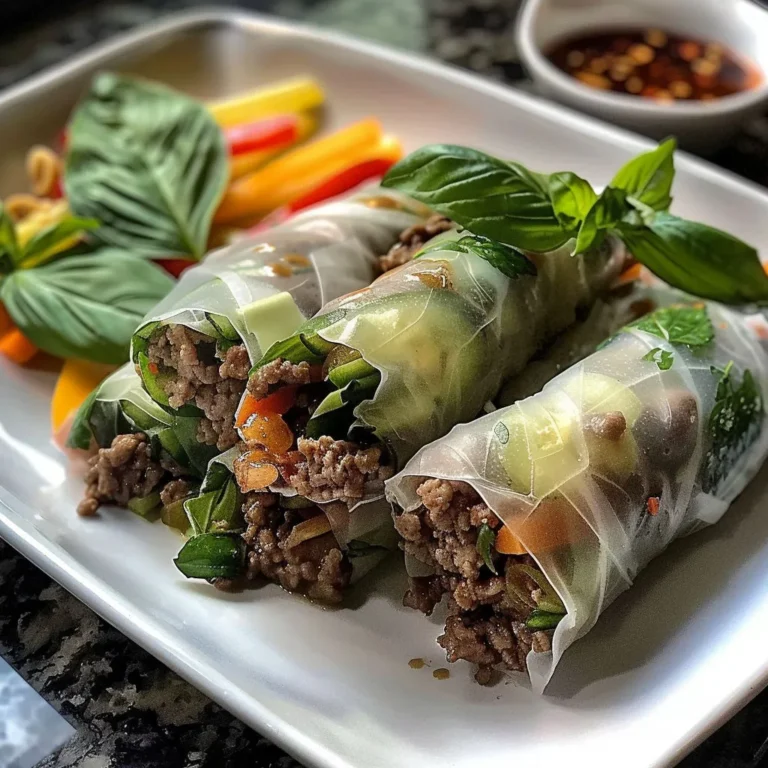 Delicious Thai Basil Beef Roll Recipe