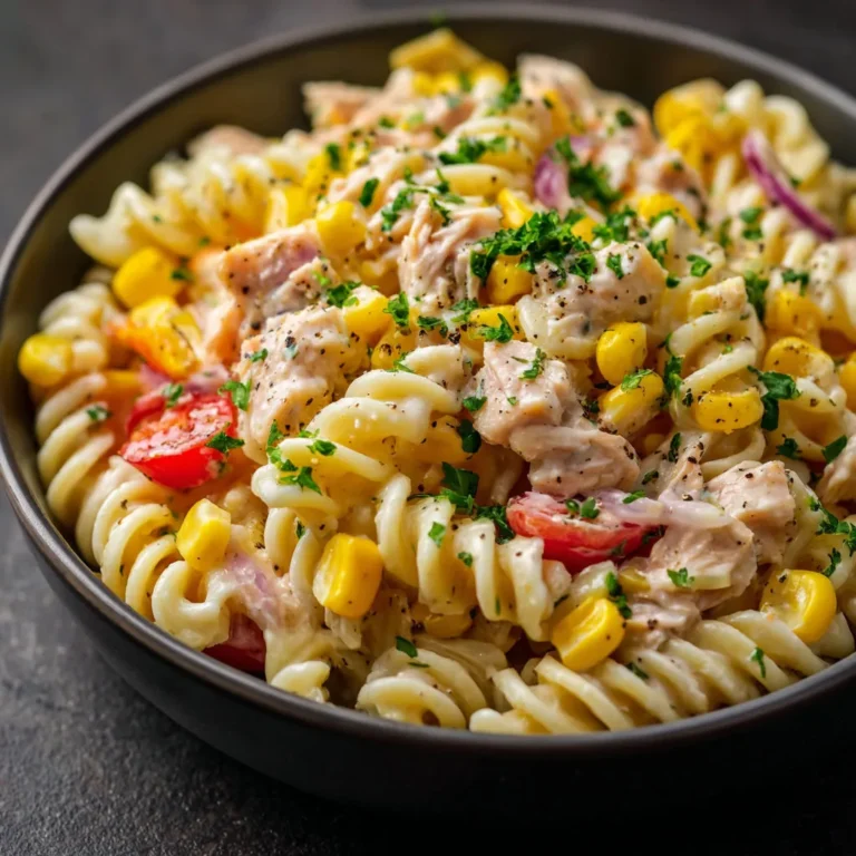 Delicious Tuna Pasta Salad with Sweet Corn