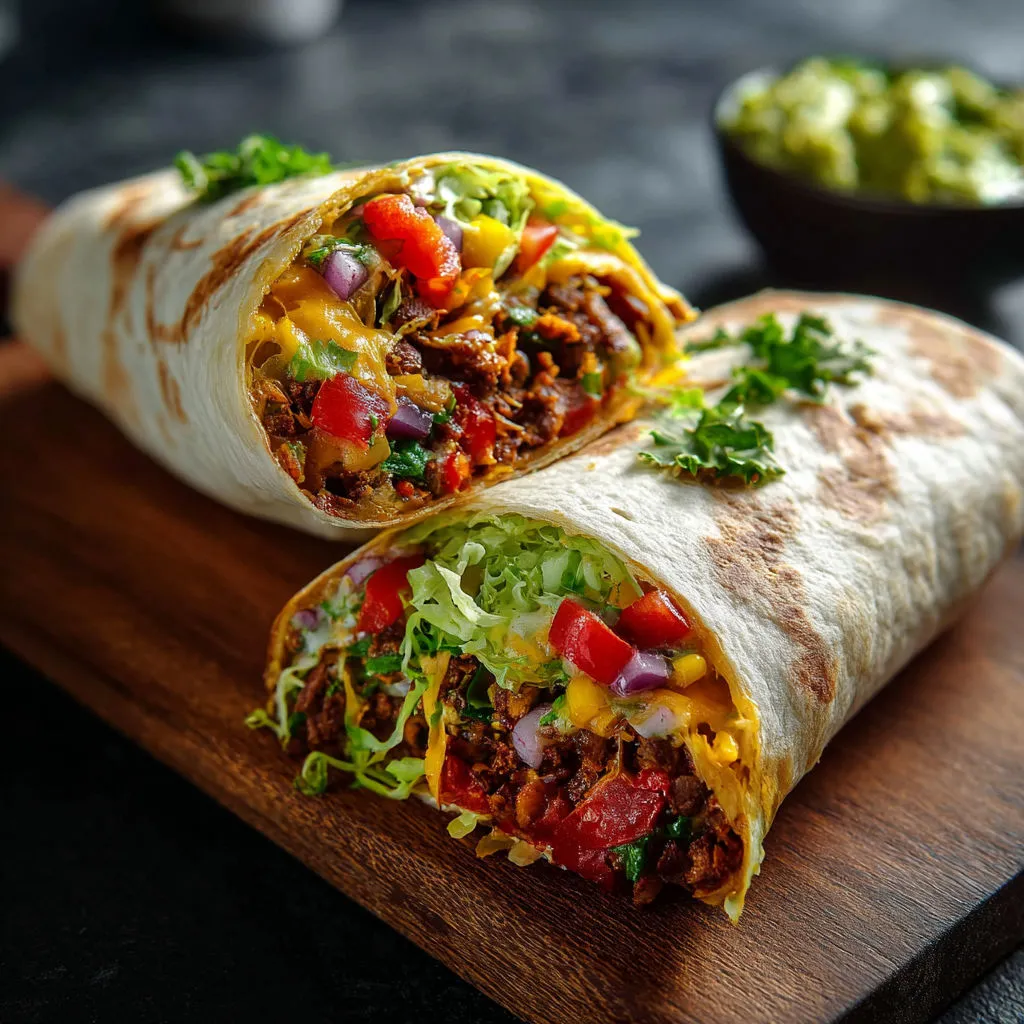 Delicious Vegan Avocado Burrito Wraps