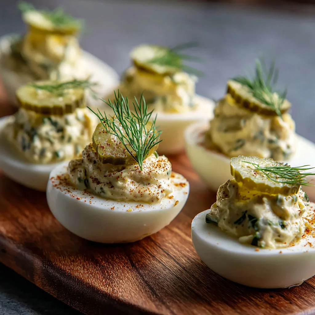 Dill Pickle Deviled Eggs Recipe
