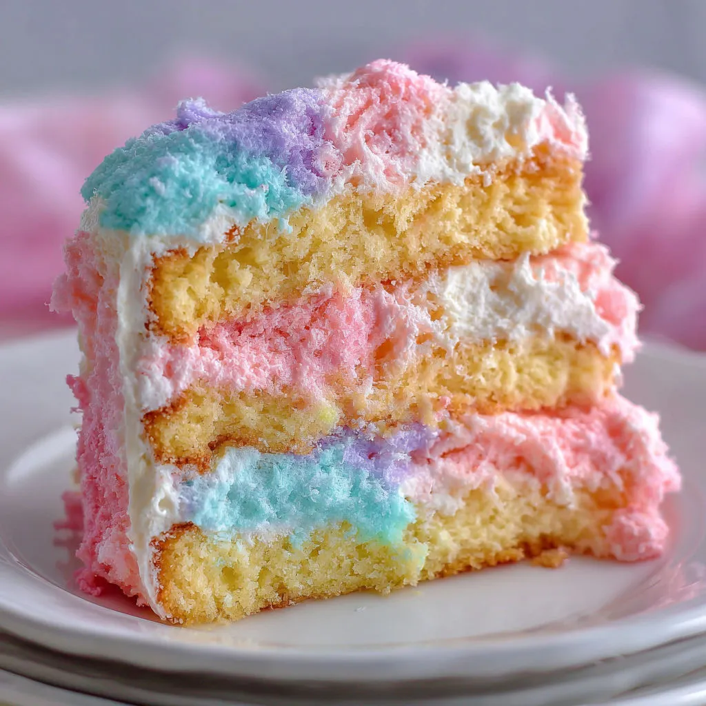 Fluffy Cotton Candy Cake Recipe