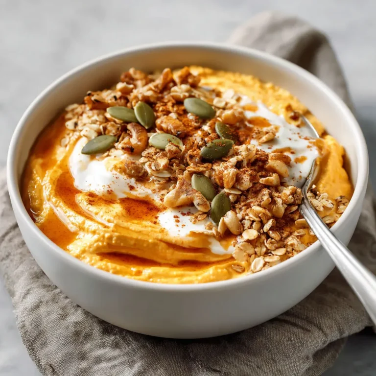 Fluffy Pumpkin Cottage Cheese Breakfast Bowl