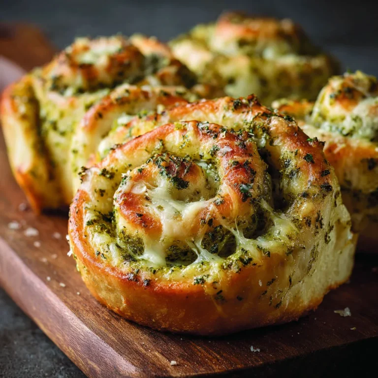 Gooey Pesto Cheese Bread Rolls