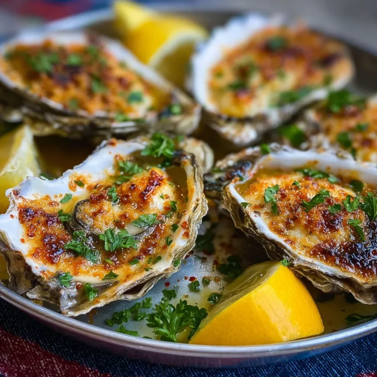 Grilled Oysters with Smoky Lemon Garlic Flavor