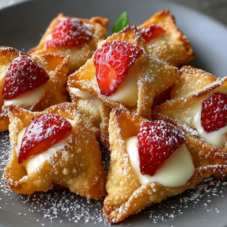 Irresistible Strawberry Cheesecake Wonton Bites
