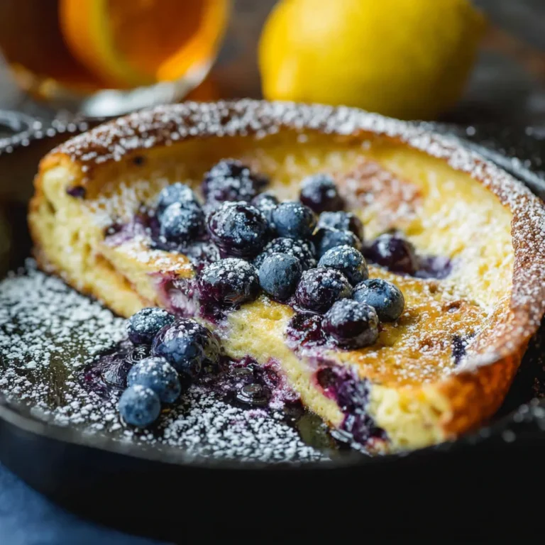 Luscious Blueberry Lemon Dutch Baby Recipe