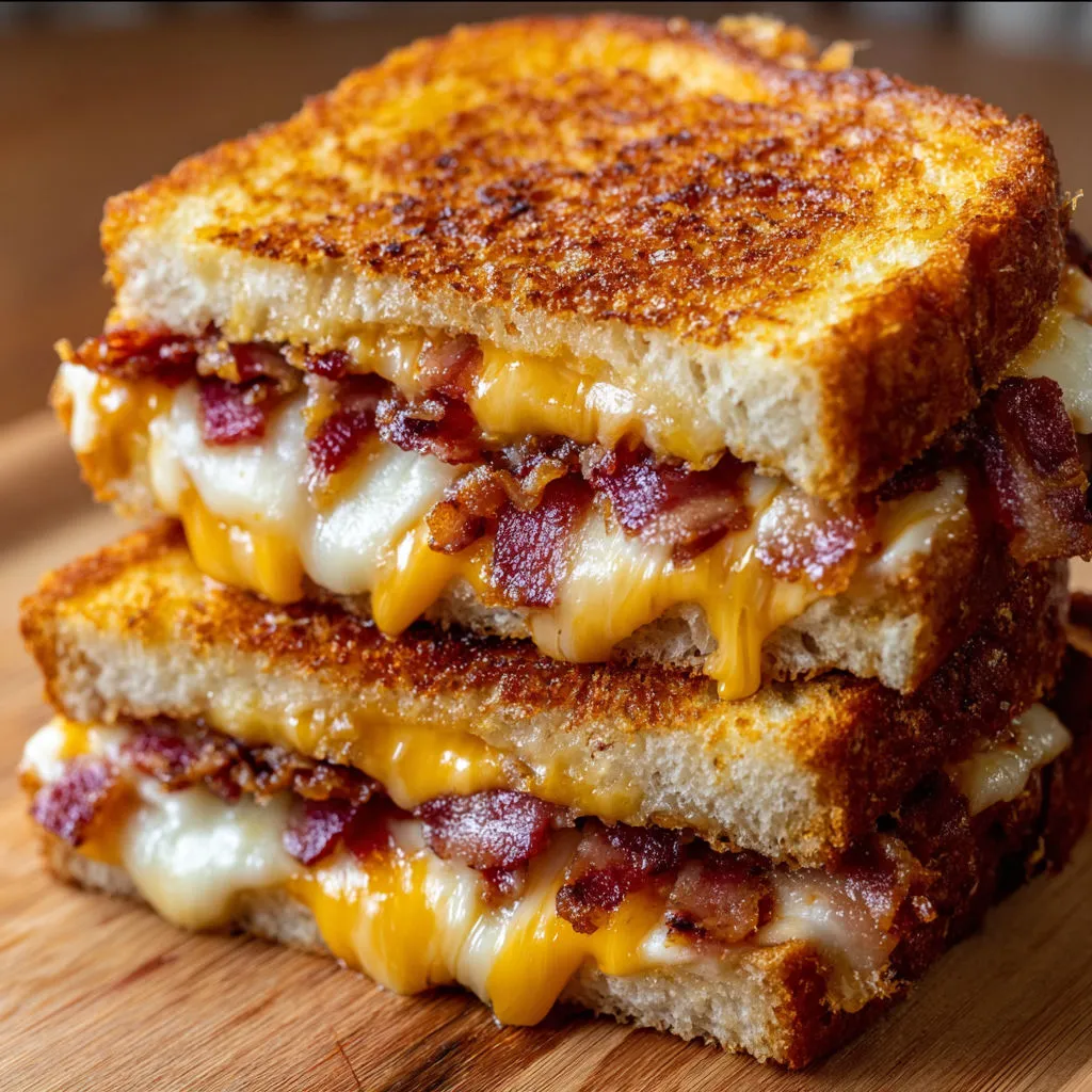 Maple Bacon Cheddar Grilled Cheese Sandwich