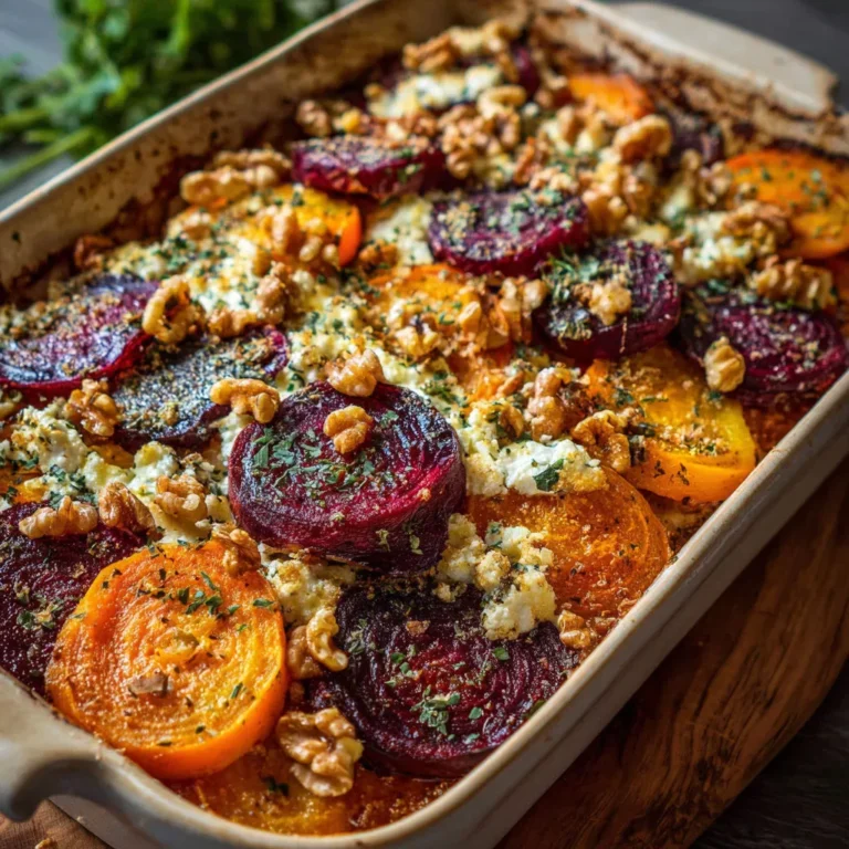 Mediterranean Sweet Potato Beet Gratin