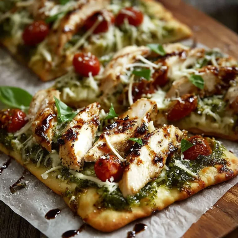 Mouthwatering Pesto Chicken Flatbread Recipe