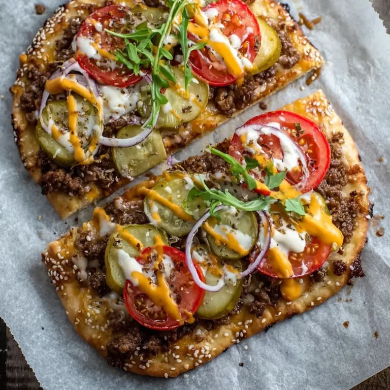 Oven-Baked Cheeseburger Flatbreads: Quick & Delicious Recipe