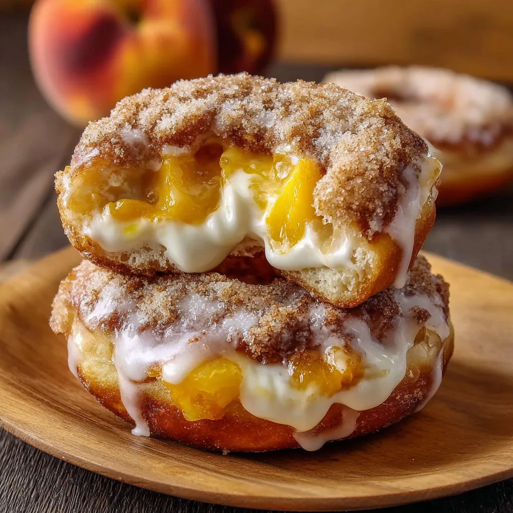 Peach Cobbler Cheesecake Donuts: Irresistible Recipe for Dessert Lovers