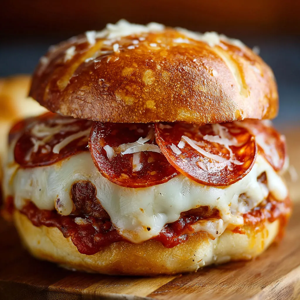 Pepperoni Pizza Burgers: Melty Mozzarella Delight