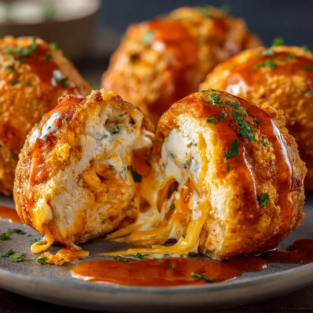 Savory Cheesy Buffalo Chicken Bombs Recipe