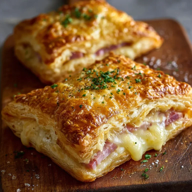 Savory Ham and Cheese Puff Pastry Bites