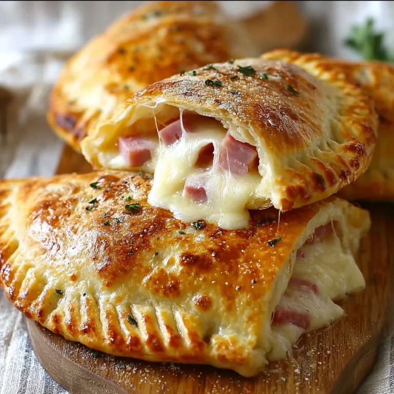 Savory Ham Cheese Calzones: Delicious Baked Recipe