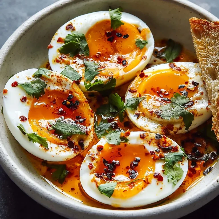 Savory Jammy Eggs Chili Butter Recipe