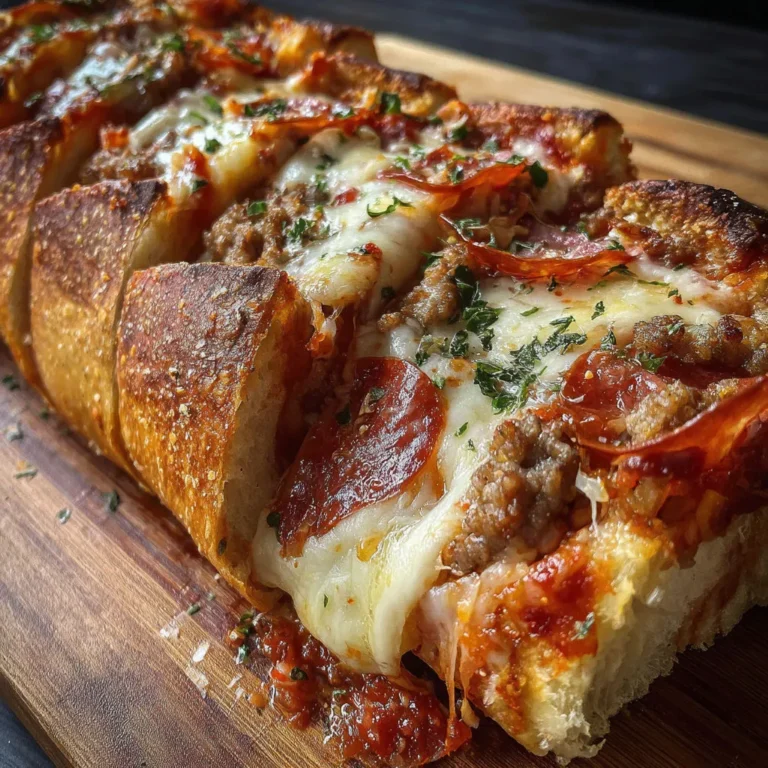 Savory Meat Lovers Pizza Bread Recipe