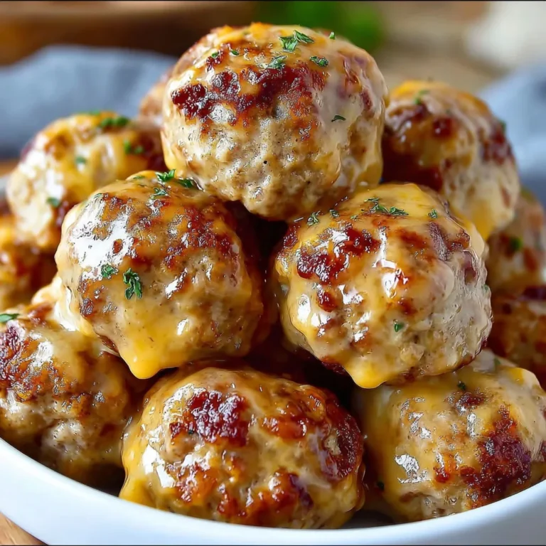 Spicy Sausage Balls with Rotel and Cream Cheese