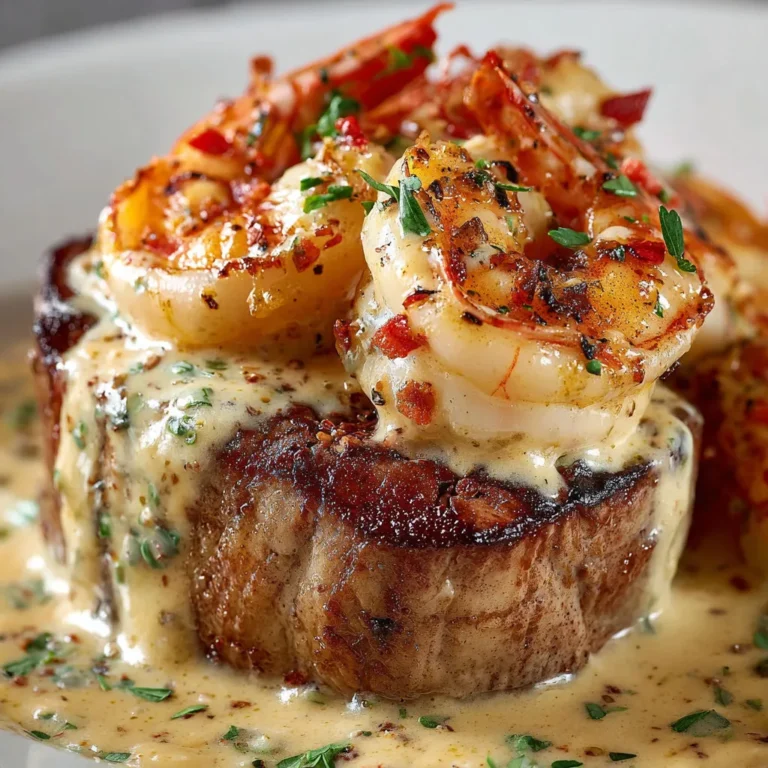 Surf and Turf: Filet Mignon with Shrimp Lobster
