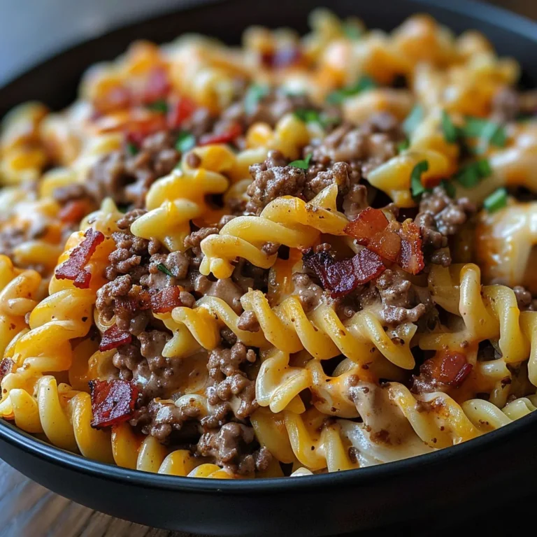 Ultimate Bacon Cheeseburger Pasta Recipe