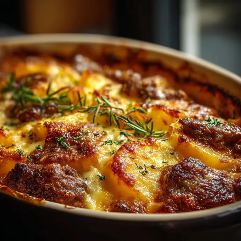 Ultimate Cheesy Beef Potato Bake Recipe