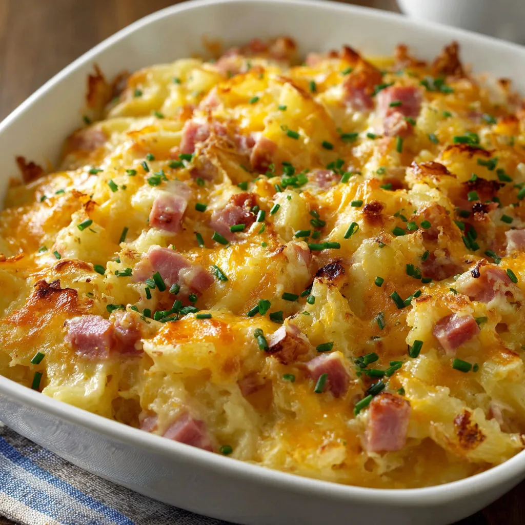 Ultimate Cheesy Ham Potato Casserole Recipe